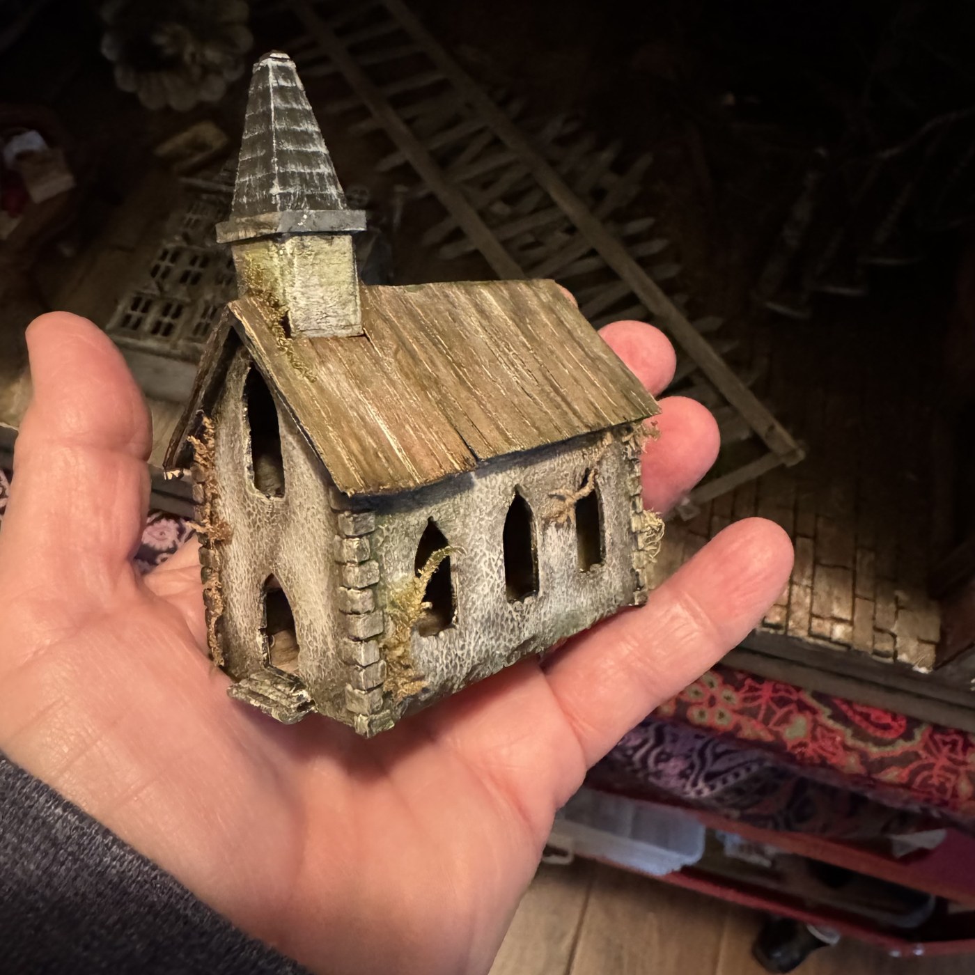 Miniature handmade church